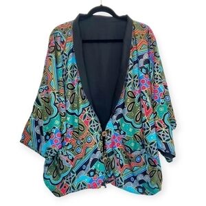 Rainbow Jo Indonesian Reversible Funky Kimono Dyed Art Jacket